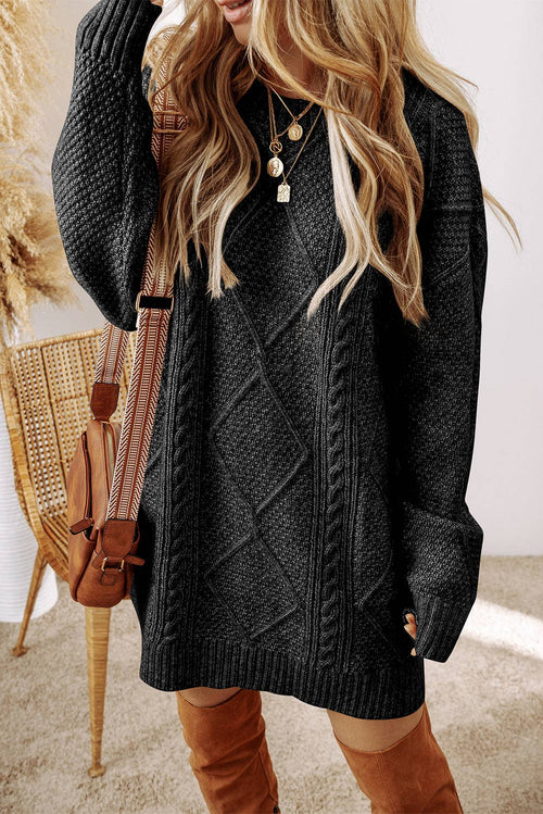 Ashley Cable Knit Sweater Dress