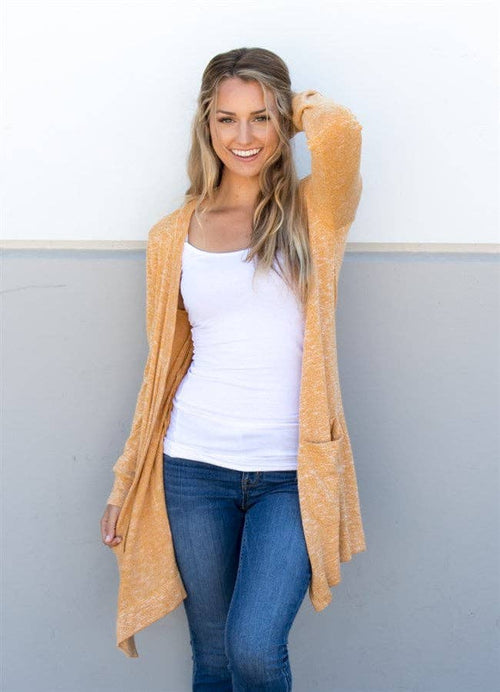 Yellow Knit Lightweight Cardigan