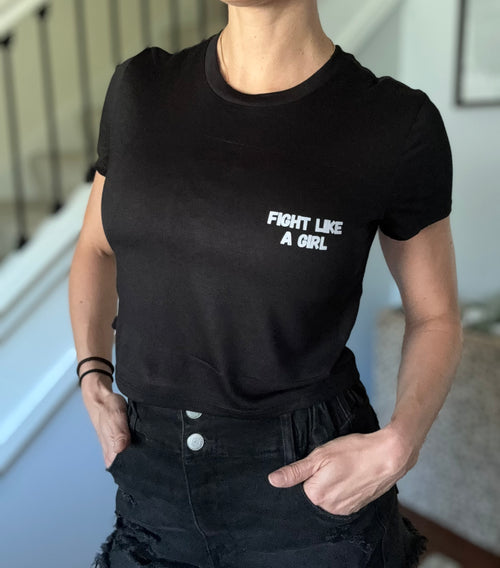 Like a girl crop T