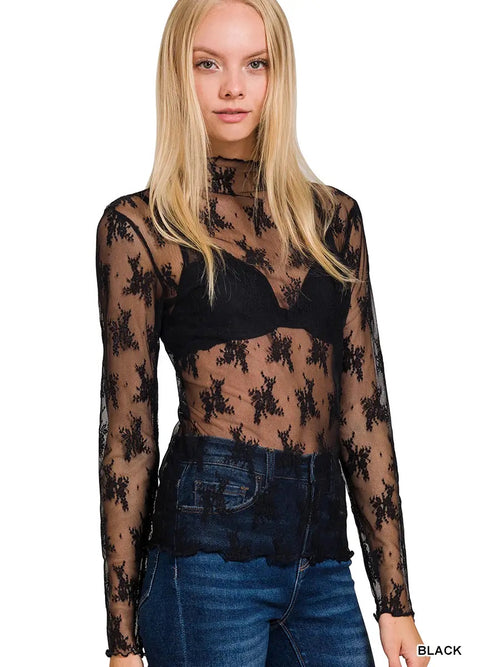 Black Lace Long Sleeve