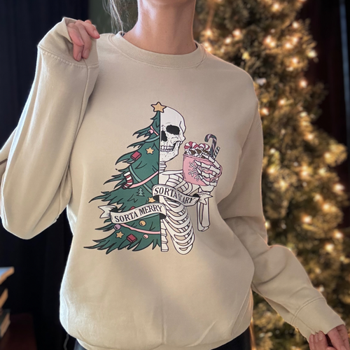 Sorta Merry Sorta Scary Crew Neck