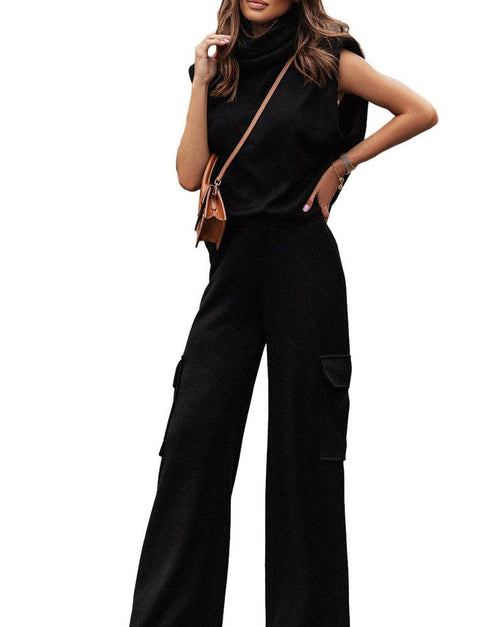 Turtleneck and Cargo Pants Set