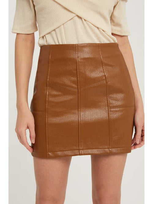 Vegan Leather Mini Skirt