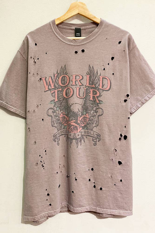 World Tour Distressed Tee