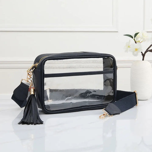 Solid Outline Clear Cross Body Bag