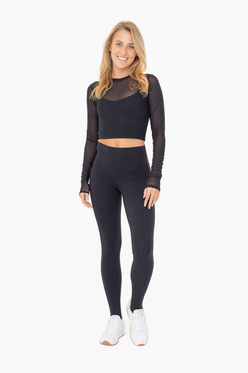 Sheer Mesh Long Sleeve with Lining