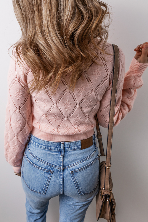 Light Pink Round Neck Sweater