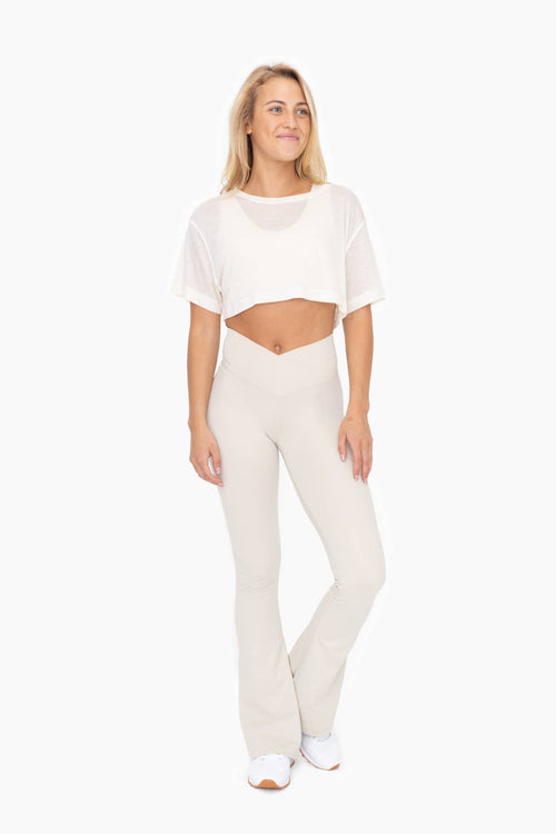 TENCEL Semi Sheer Flow Cropped Top