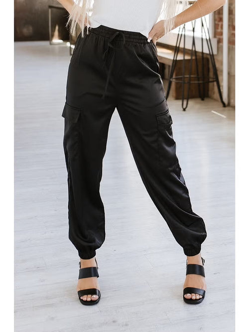 Jovie Satin Drawstring Pants