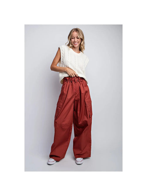 Oversized Utility Pants in Rust