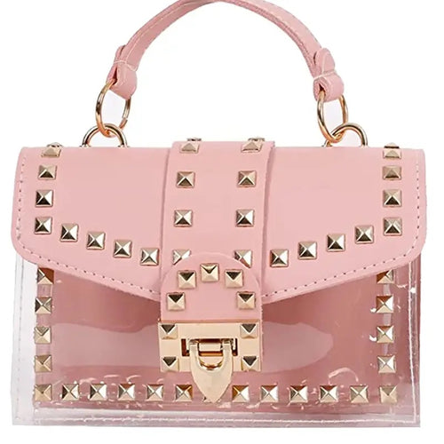 Studded Clear Cross Body Bag