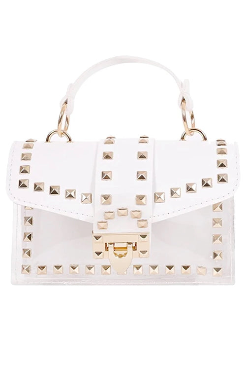 Studded Clear Cross Body Bag