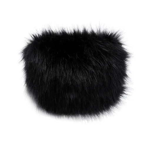 Vintage Fur Purse in Black