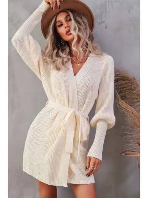 Wrap Sweater Dress