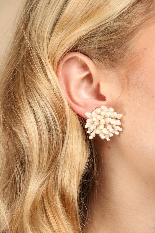 Prickle Cluster Stud Earring Beige